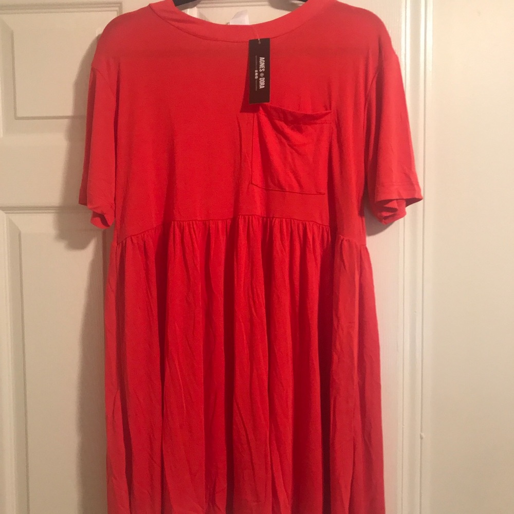 Agnes & Dora BNWT Red Coral Kahlo Dress Size Small